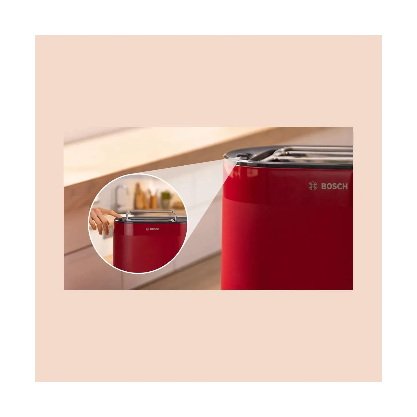Bosch Compact Toaster | TAT2M124 MyMoment | Power 950 W | Number of slots 2 | Housing material Plastic | Red