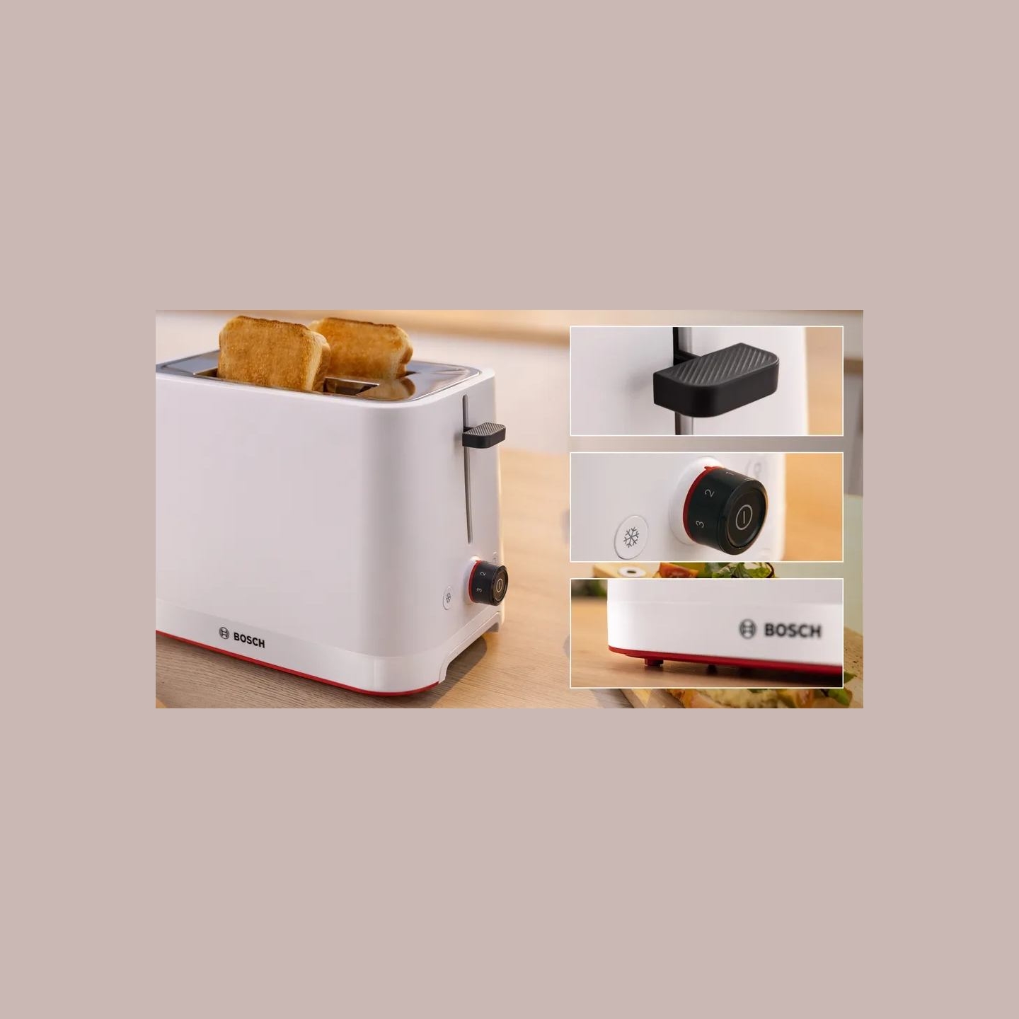 Bosch Compact Toaster | TAT3M121 MyMoment | Number of slots 2 | Housing material Plastic | White