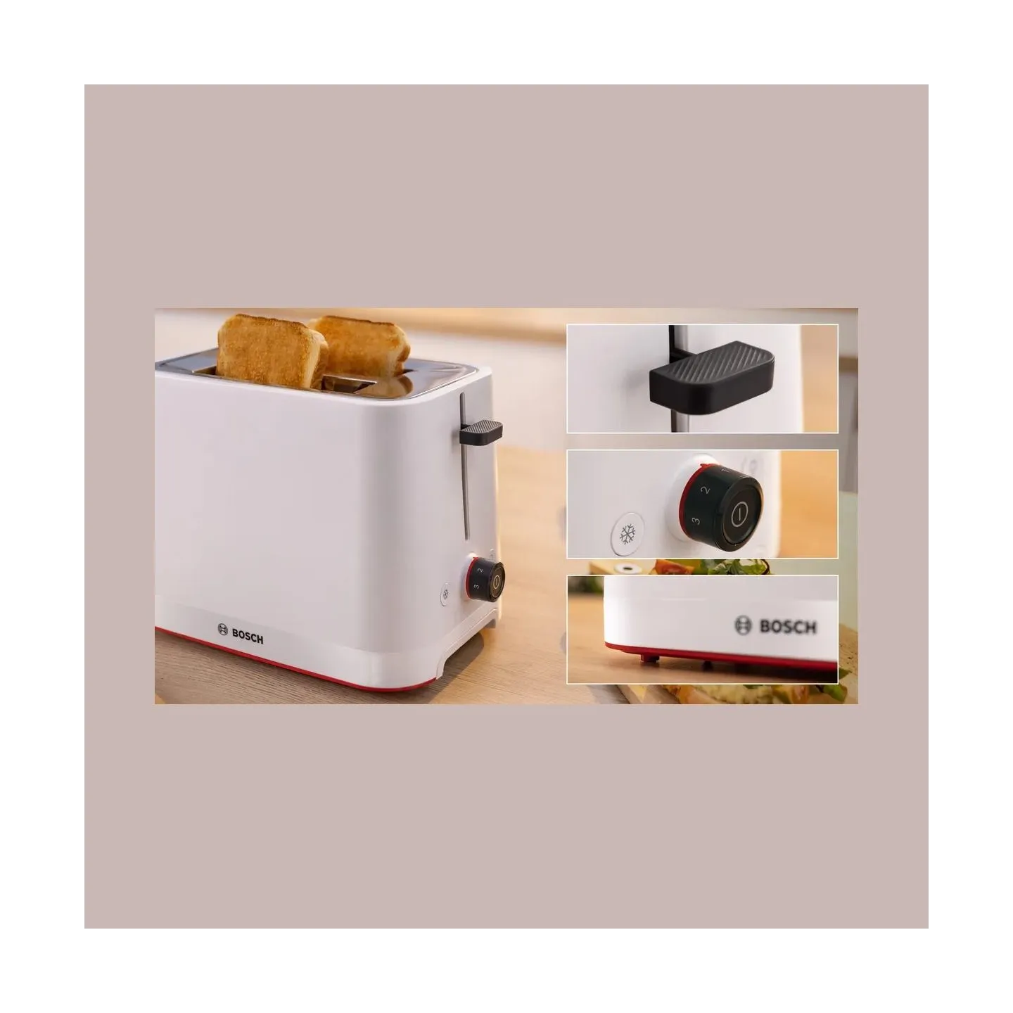Bosch Compact Toaster | TAT3M121 MyMoment | Number of slots 2 | Housing material Plastic | White