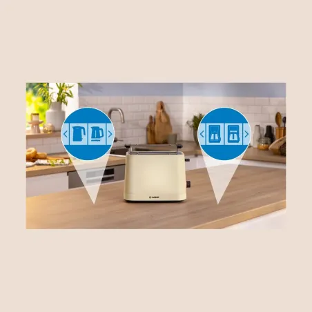 Bosch Compact Toaster | TAT3M127 MyMoment | Number of slots 2 | Housing material Plastic | Beige