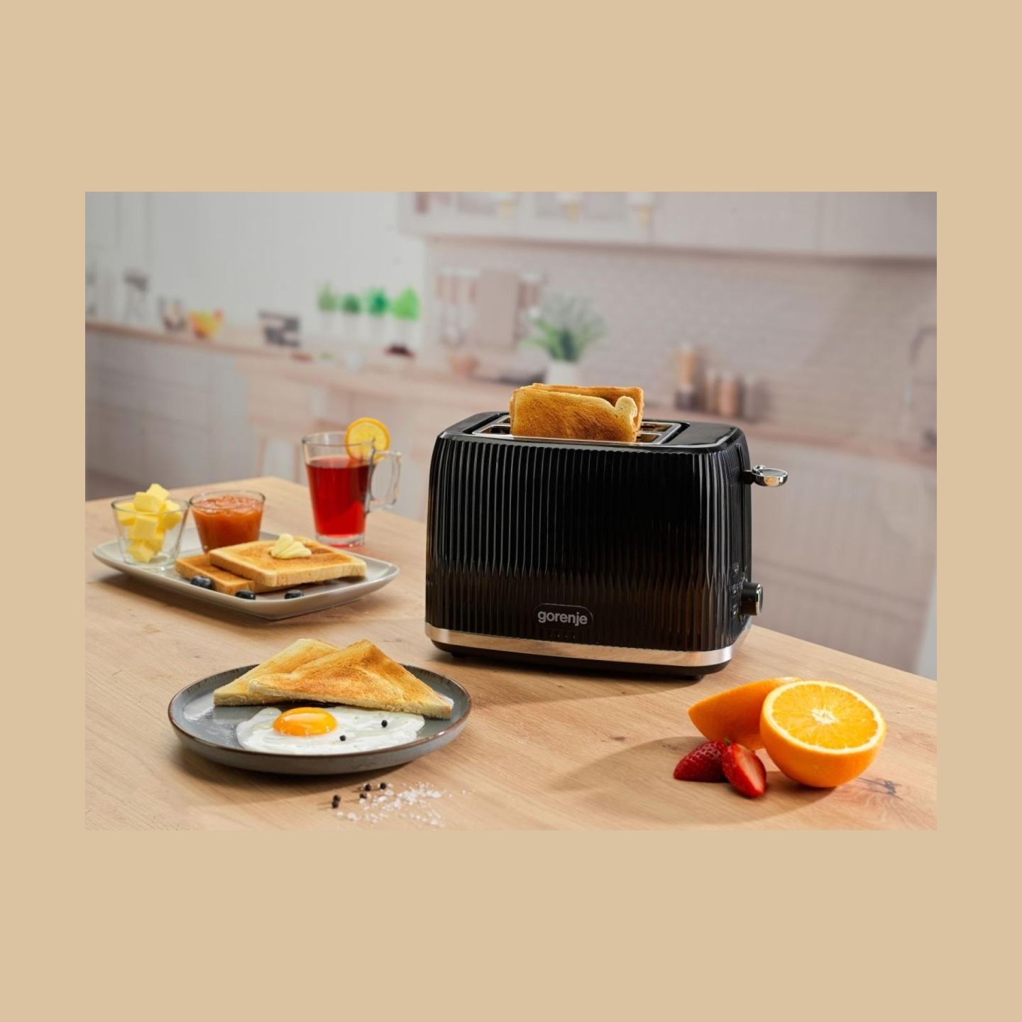 Gorenje Toaster | T850DPB | Number of slots 2 | Housing material Plastic | Black