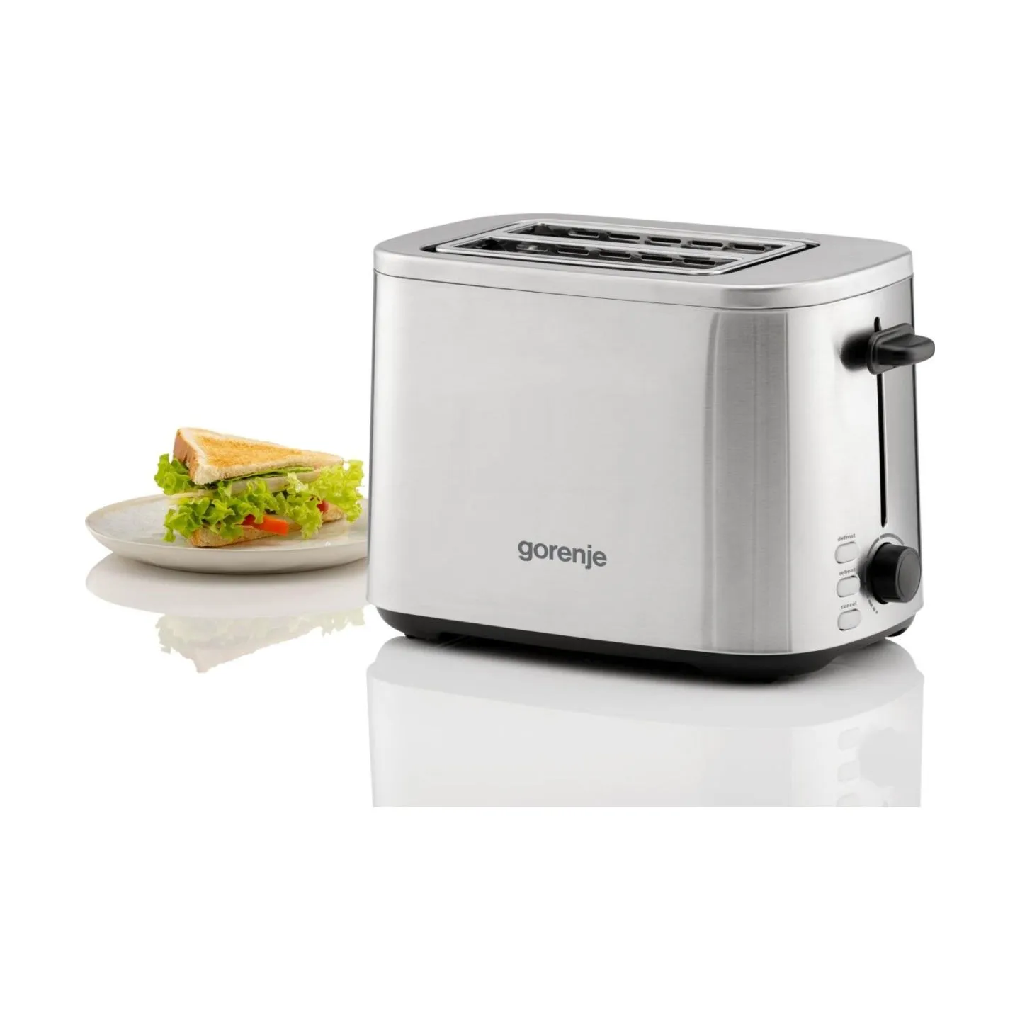 Gorenje Toaster | T800DS | Number of slots 2 | Housing material Stainless steel
