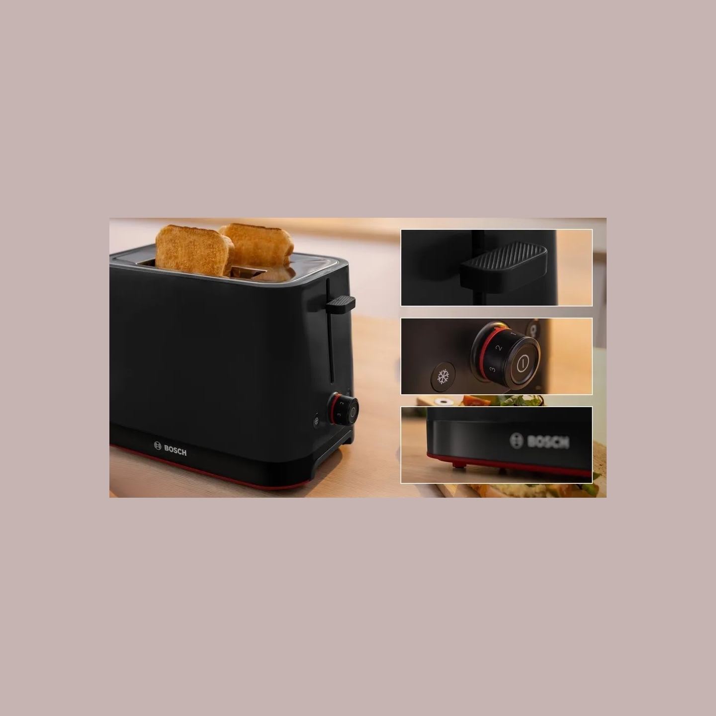 Bosch Compact Toaster | TAT3M123 MyMoment | Power 950 W | Number of slots 2 | Housing material Plastic | Black