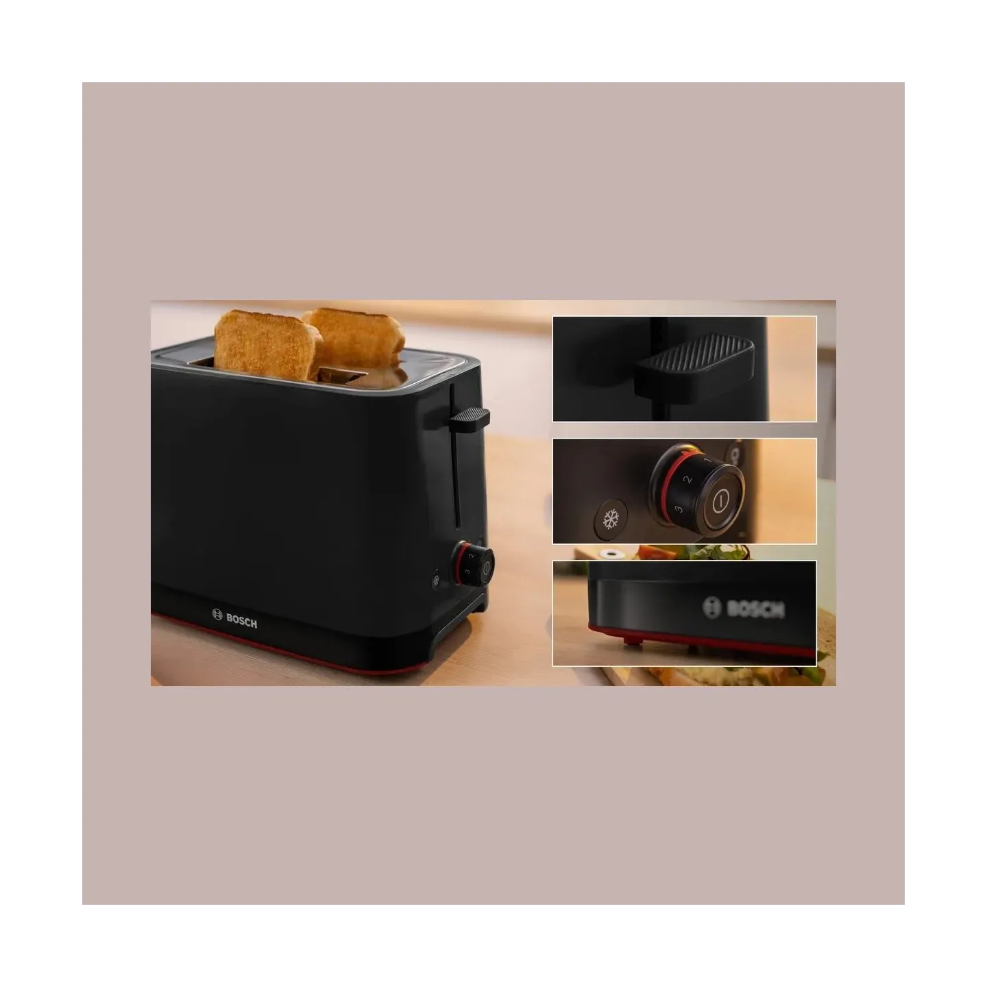 Bosch Compact Toaster | TAT3M123 MyMoment | Power 950 W | Number of slots 2 | Housing material Plastic | Black
