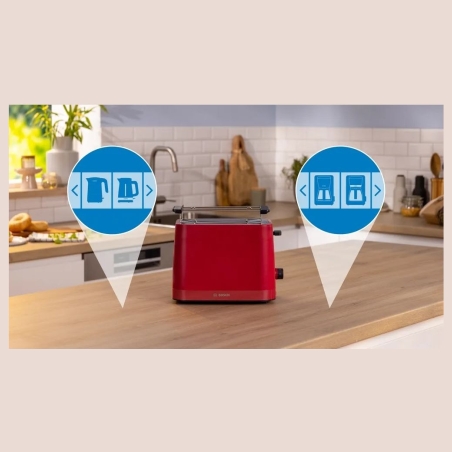 Bosch Compact Toaster | TAT3M124 MyMoment | Number of slots 2 | Housing material Plastic | Red