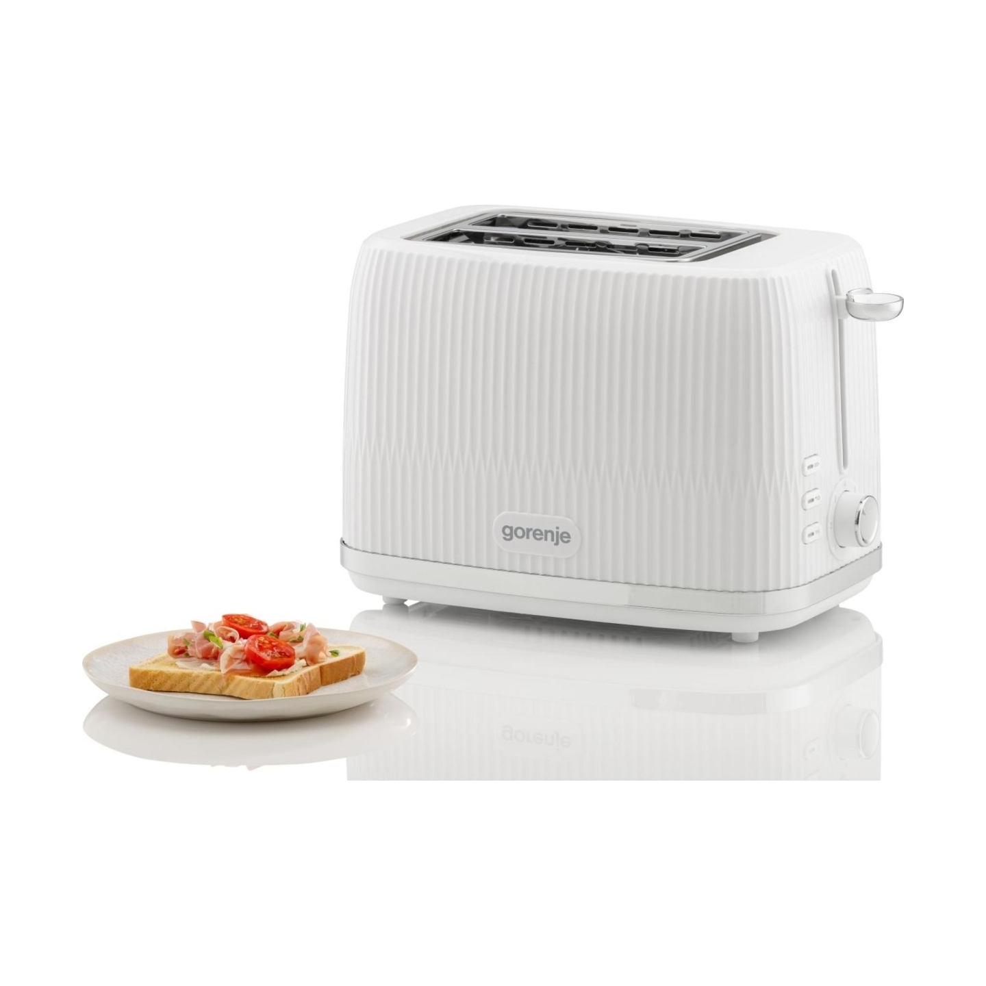 Gorenje Toaster | T850DPW | Number of slots 2 | Housing material Plastic | White