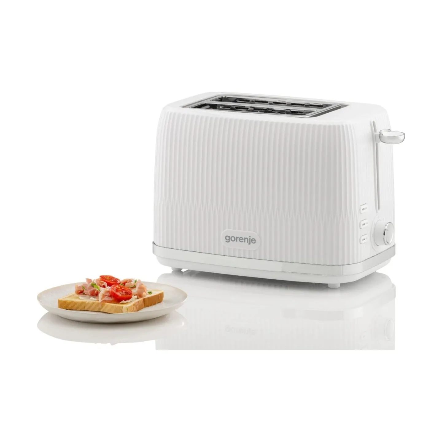 Gorenje Toaster | T850DPW | Number of slots 2 | Housing material Plastic | White
