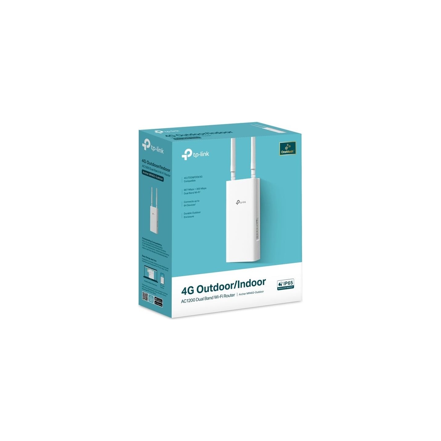 Tp-Link 4G AC1200 Dual Band Wi-Fi Outdoor Router | Archer MR402-Outdoor | 802.11n | 10/100 Mbit/s | Ethernet LAN (RJ-45) ports 1