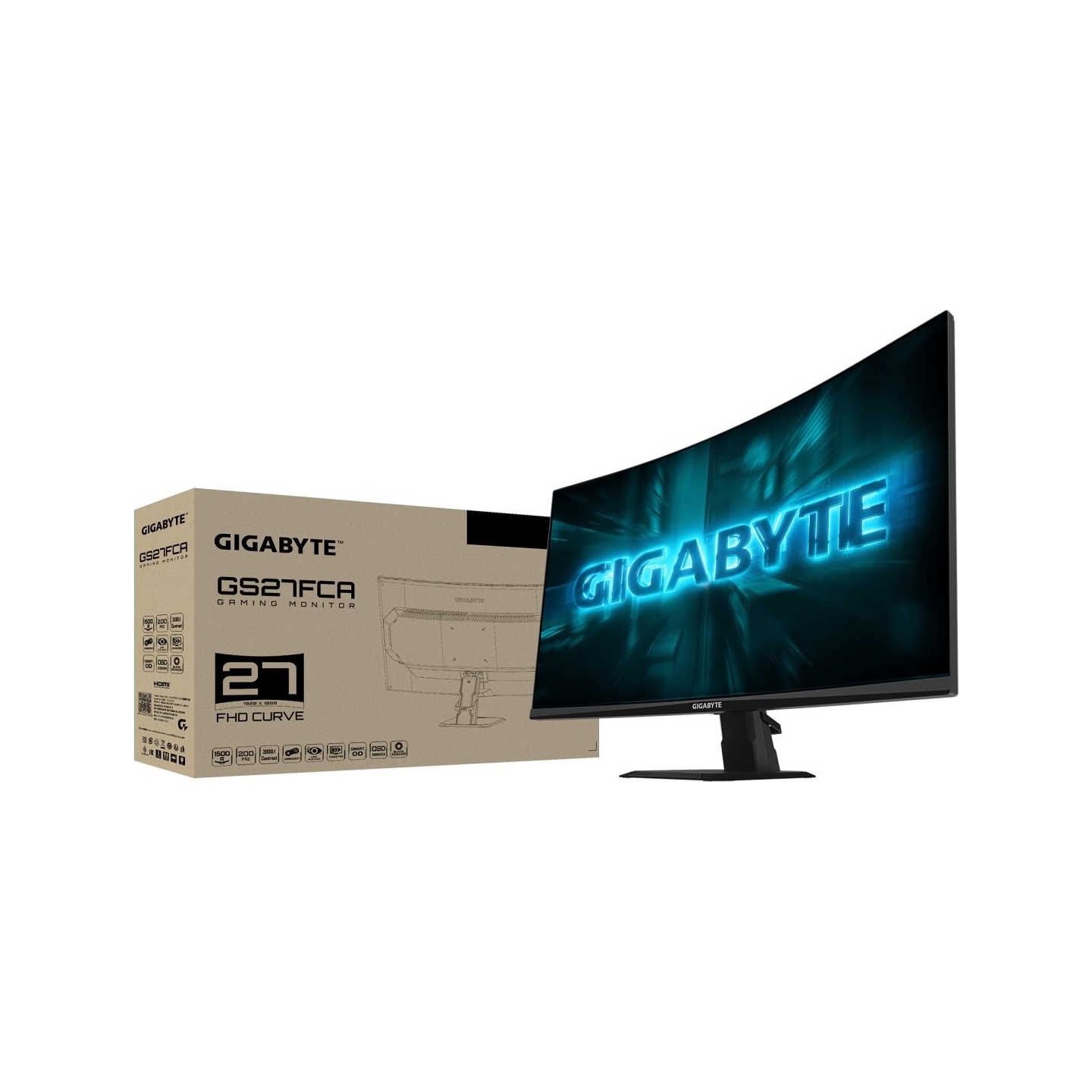 Gigabyte GS27FCA EK | 27 " | VA | FHD | 200 Hz | 1 ms | 1920 x 1080 pixels | 250 cd/m² | HDMI ports quantity 2