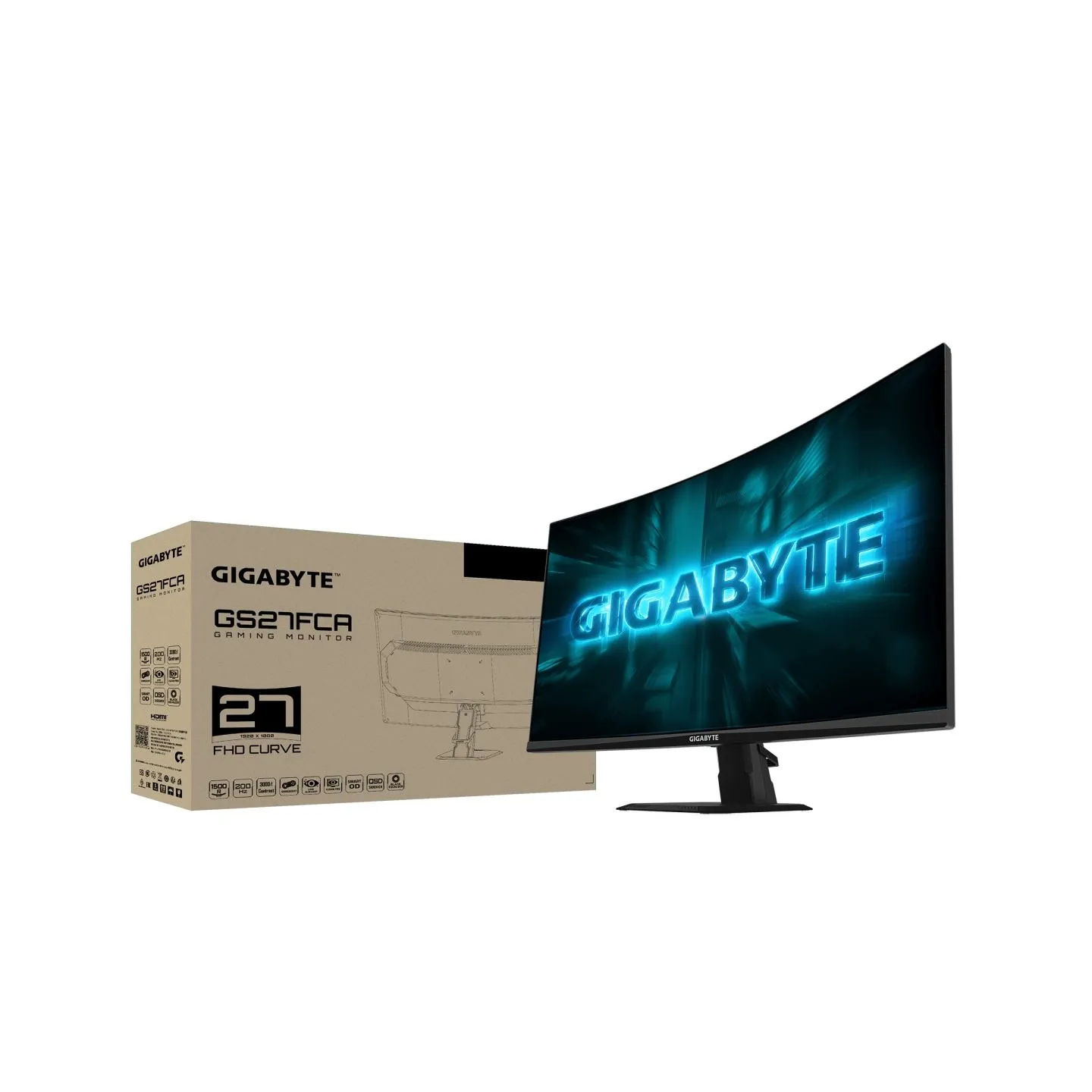 Gigabyte GS27FCA EK | 27 " | VA | FHD | 200 Hz | 1 ms | 1920 x 1080 pixels | 250 cd/m² | HDMI ports quantity 2
