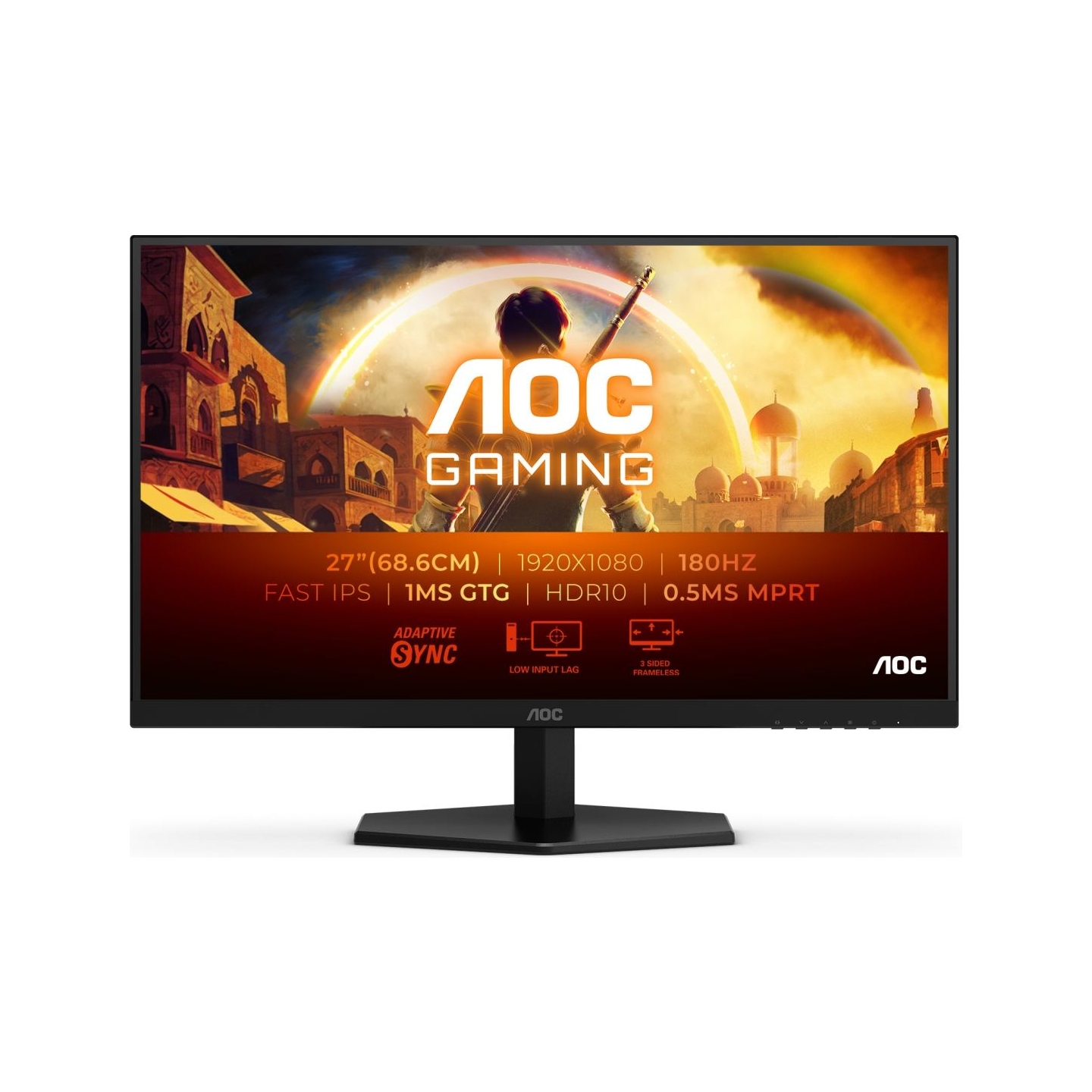 AOC | 27G42E | 27 " | IPS | FHD | 16:9 | 180 Hz | 1 ms | 1920 x 1080 pixels | 300 cd/m² | HDMI ports quantity 1 | Black