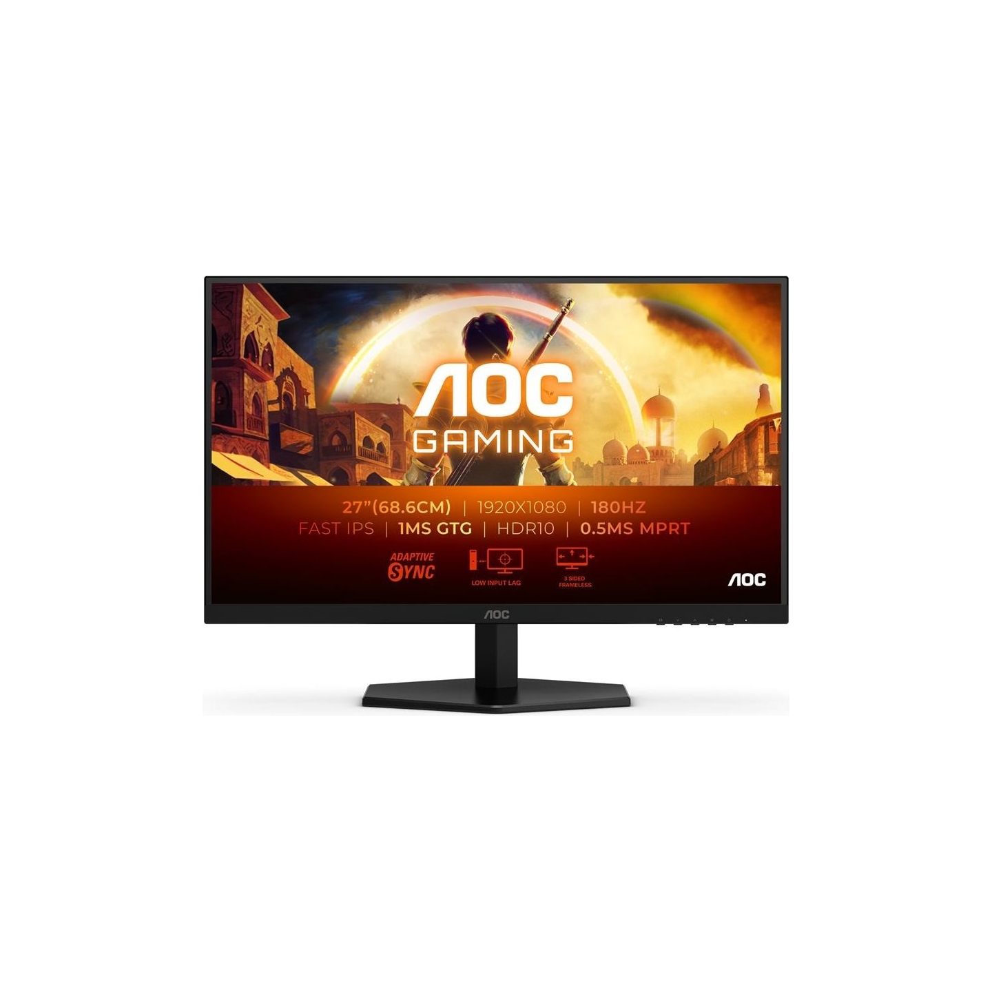 AOC | 27G42E | 27 " | IPS | FHD | 16:9 | 180 Hz | 1 ms | 1920 x 1080 pixels | 300 cd/m² | HDMI ports quantity 1 | Black