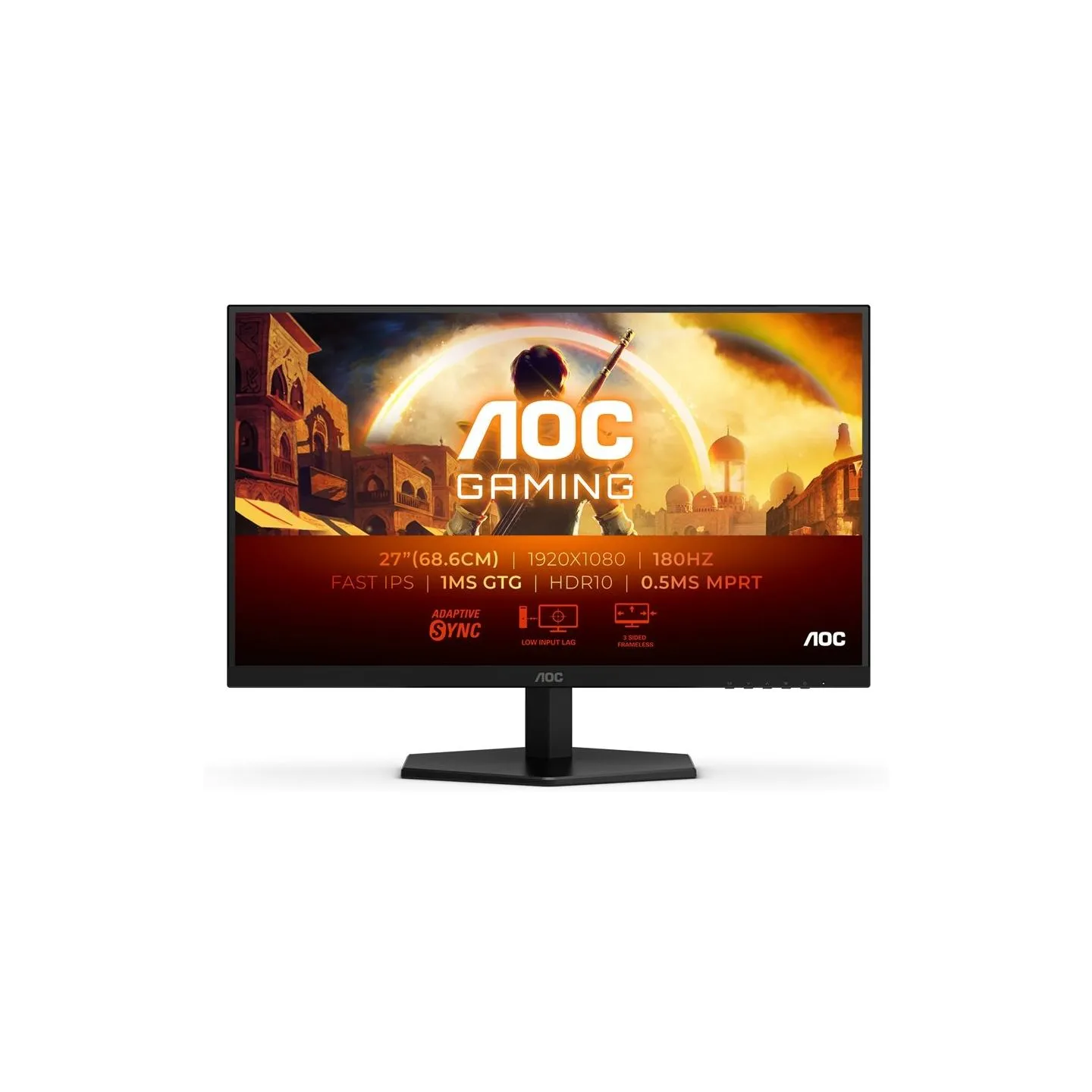 AOC | 27G42E | 27 " | IPS | FHD | 16:9 | 180 Hz | 1 ms | 1920 x 1080 pixels | 300 cd/m² | HDMI ports quantity 1 | Black