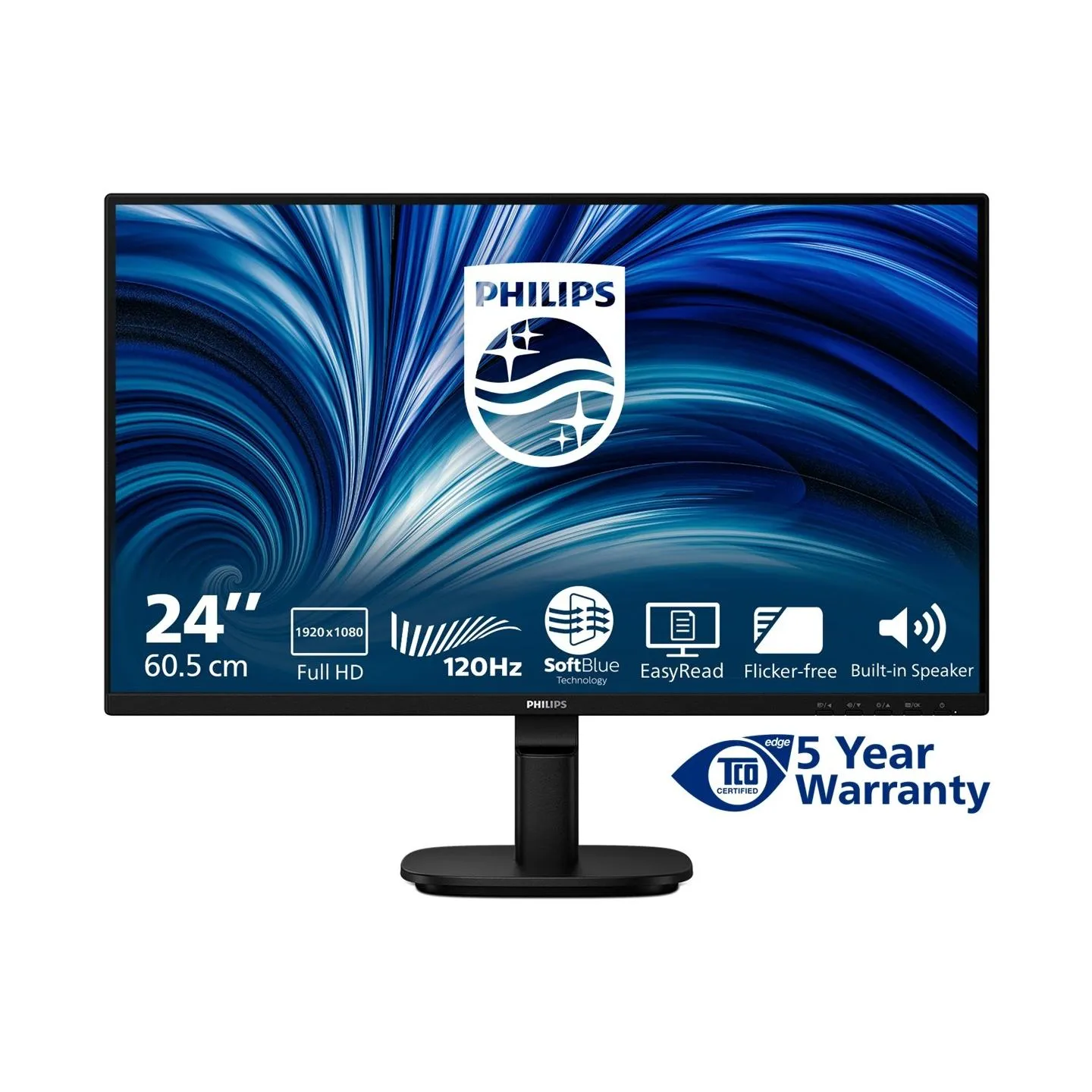 Philips | 24B2N2200/00 | 24 " | IPS | 16:9 | 120 Hz | 4 ms | 1920 x 1080 pixels | 300 cd/m² | HDMI ports quantity 1 | Black