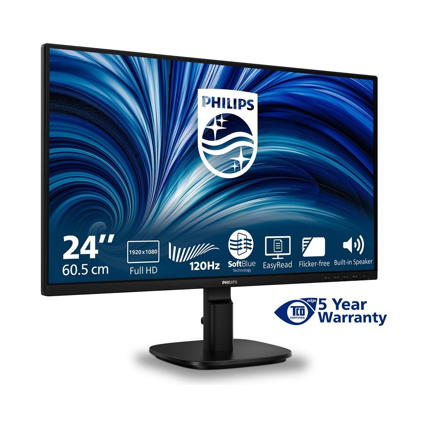 Philips | 24B2N2200/00 | 24 " | IPS | 16:9 | 120 Hz | 4 ms | 1920 x 1080 pixels | 300 cd/m² | HDMI ports quantity 1 | Black