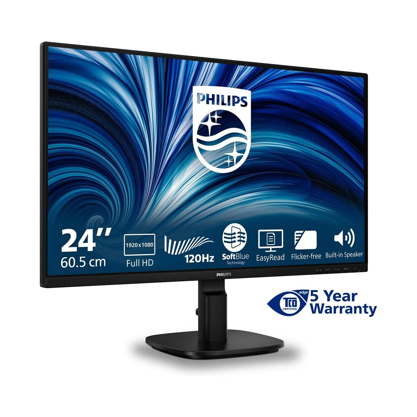 Philips | 24B2N2200/00 | 24 " | IPS | 16:9 | 120 Hz | 4 ms | 1920 x 1080 pixels | 300 cd/m² | HDMI ports quantity 1 | Black