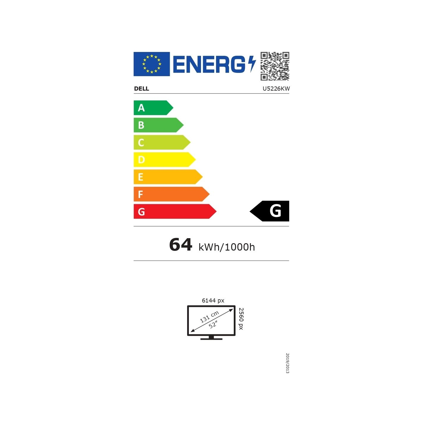 Dell U5226KW | 52 " | IPS | 6K | 21:9 | 120 Hz | 5/8 ms | 6144 x 2560 pixels | 400 cd/m² | HDMI ports quantity 2 | Silver