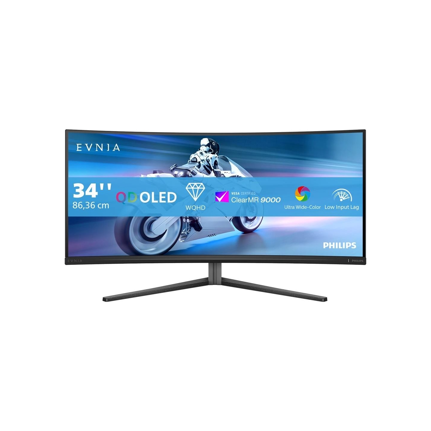 Philips | 34M2C6500/00 Evnia 6000 | 34 " | LED | WQHD | 21:9 | 175 Hz | 0.03 ms | 3440 x 1440 pixels | HDMI ports quantity 2
