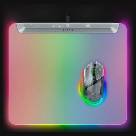 Razer RGB Gaming Mouse Mat | Firefly V2 Pro | Phantom White Edition