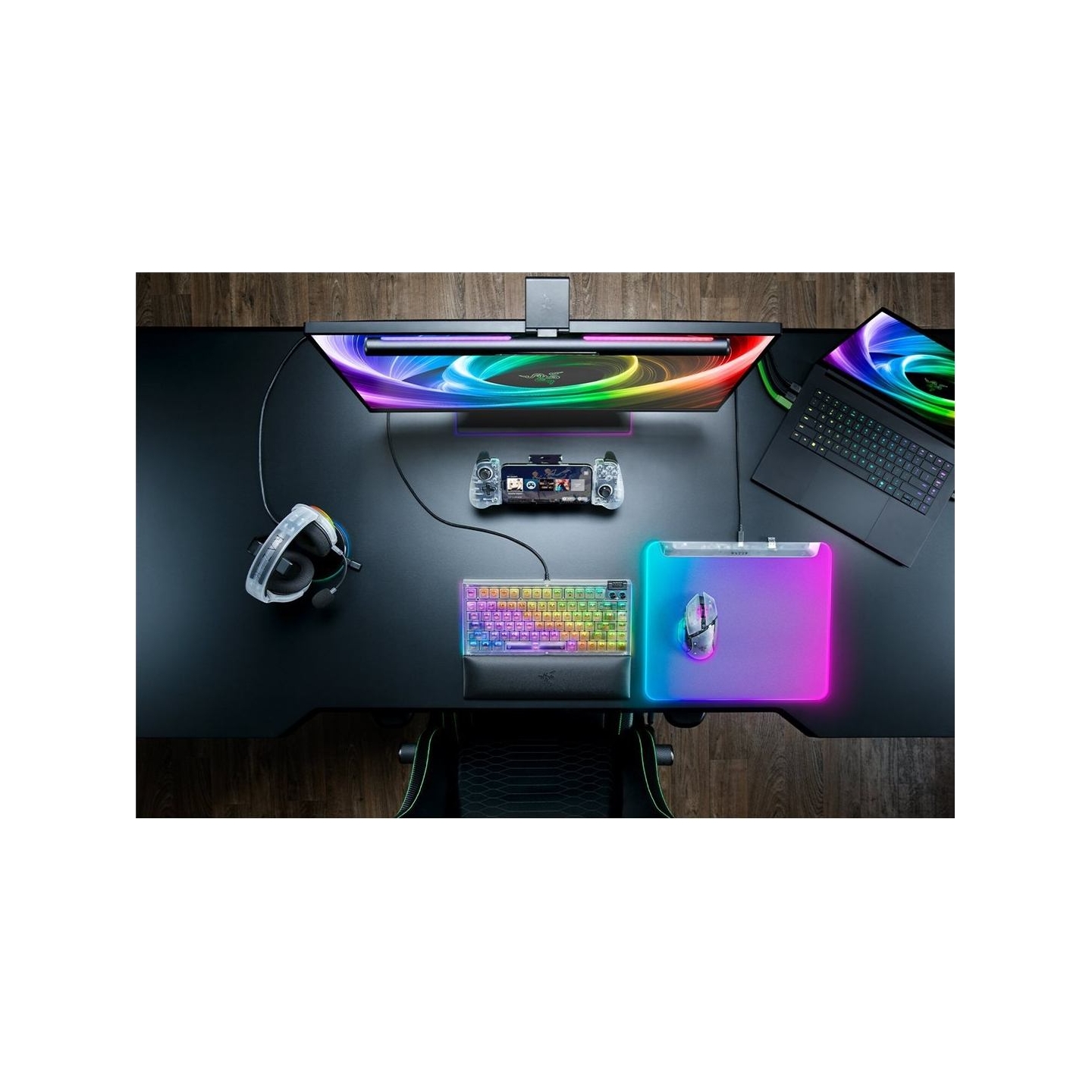 Razer RGB Gaming Mouse Mat | Firefly V2 Pro | Phantom White Edition