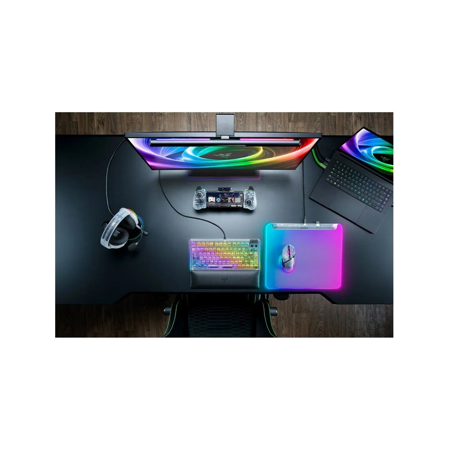 Razer RGB Gaming Mouse Mat | Firefly V2 Pro | Phantom White Edition