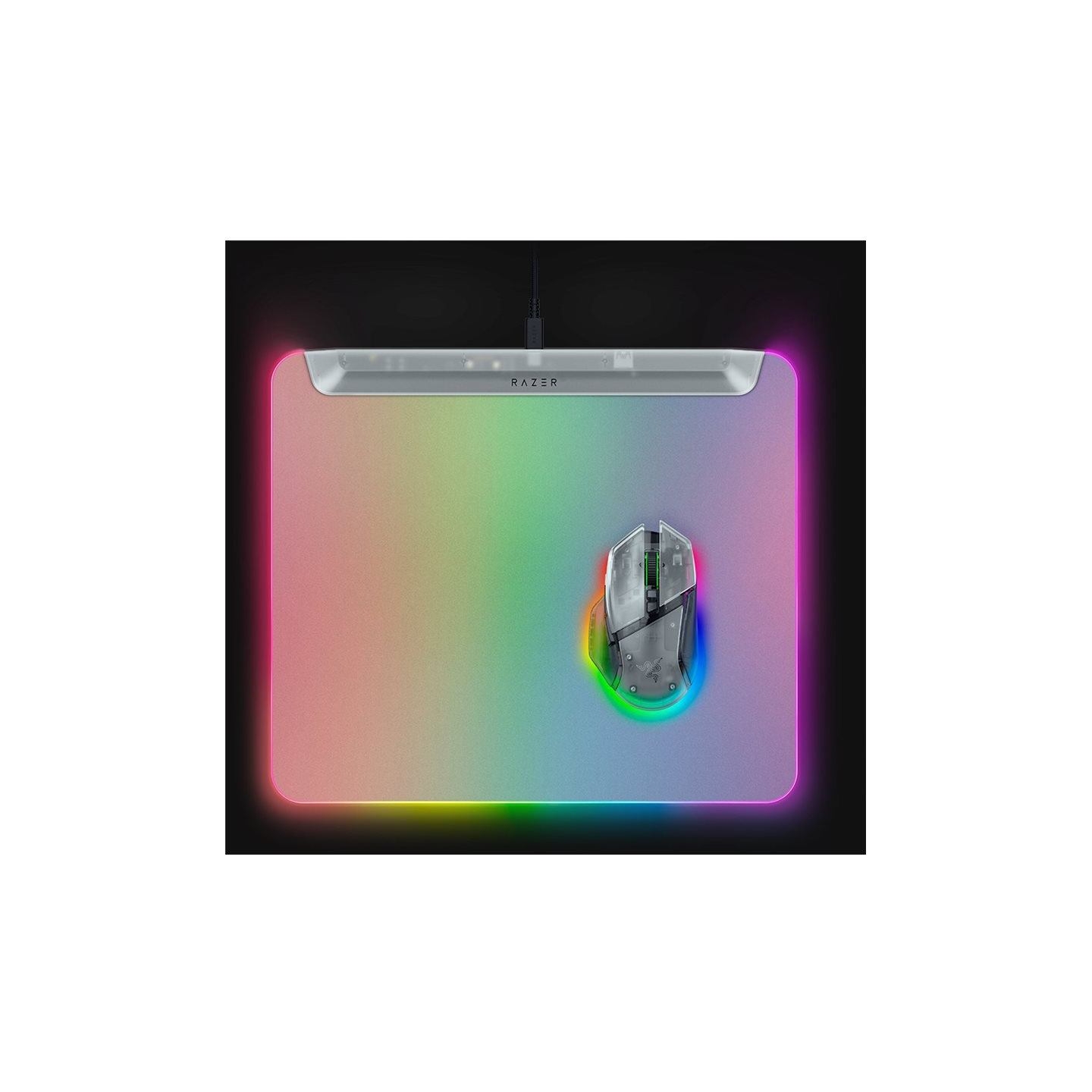 Razer RGB Gaming Mouse Mat | Firefly V2 Pro | Phantom White Edition