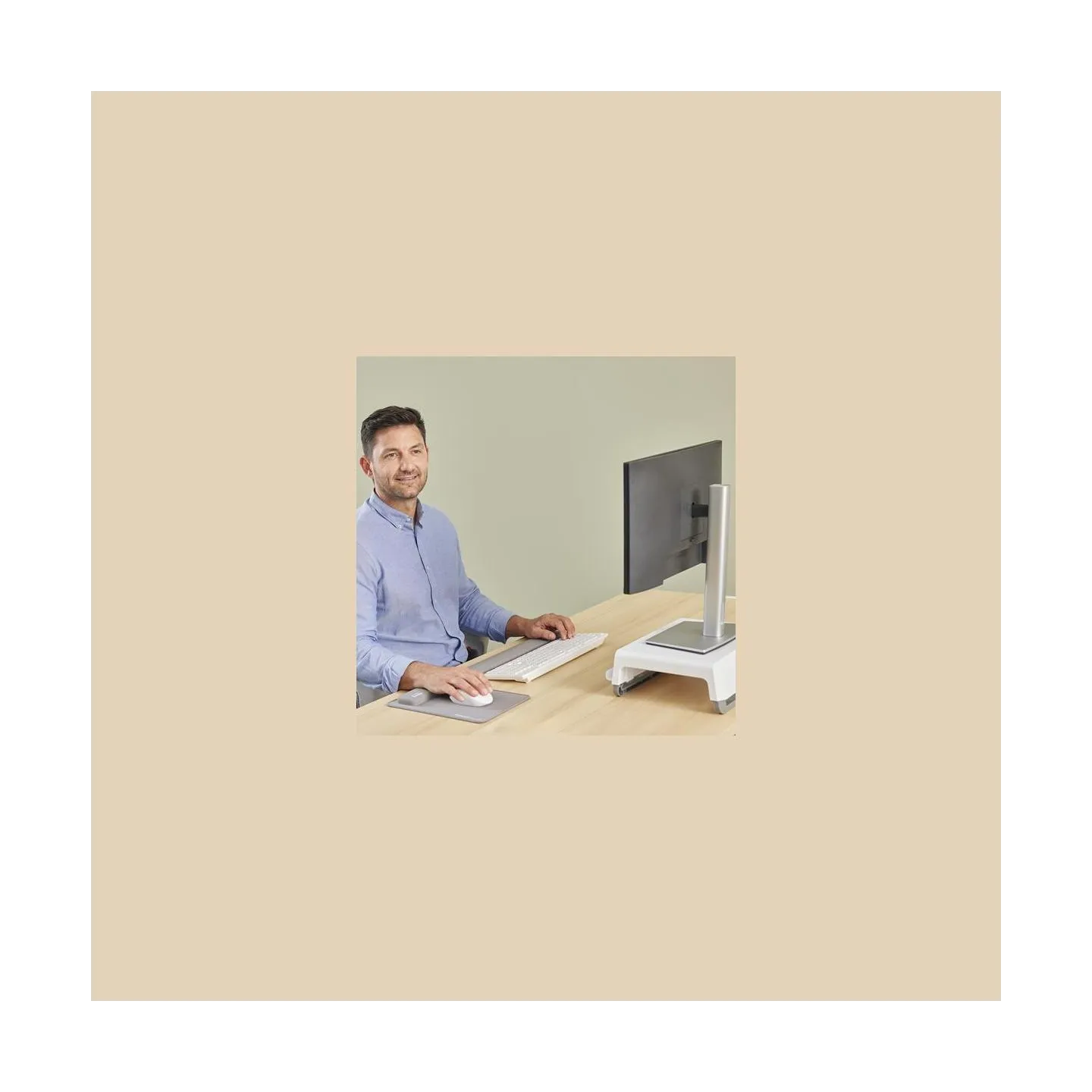Fellowes | Breyta Palm Wrist Rest | Grey