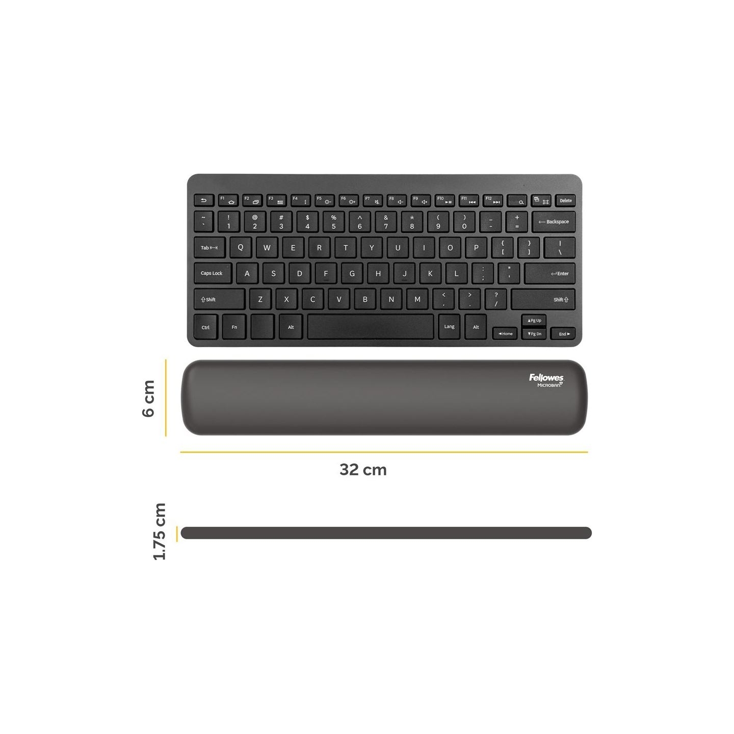 Fellowes | Breyta Compact Keyboard (TKL) Wrist Rest | Black