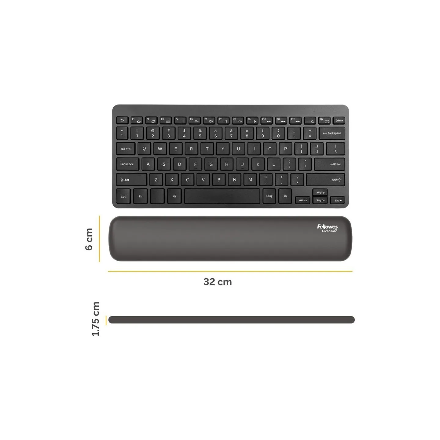Fellowes | Breyta Compact Keyboard (TKL) Wrist Rest | Black
