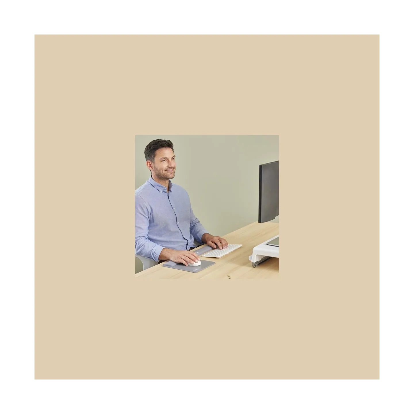 Fellowes | Breyta Compact Keyboard (TKL) Wrist Rest | Grey