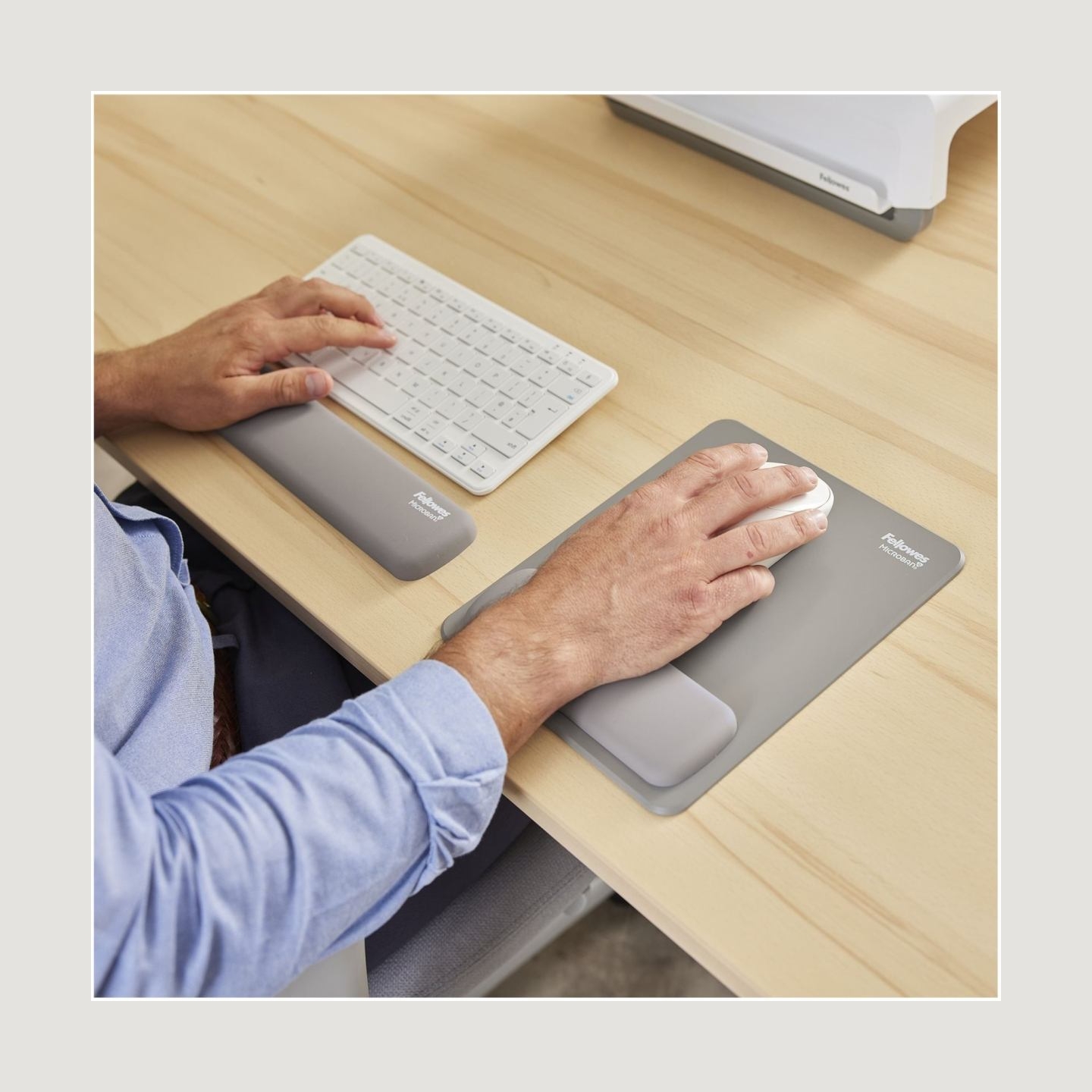 Fellowes | Breyta Compact Keyboard (TKL) Wrist Rest | Grey