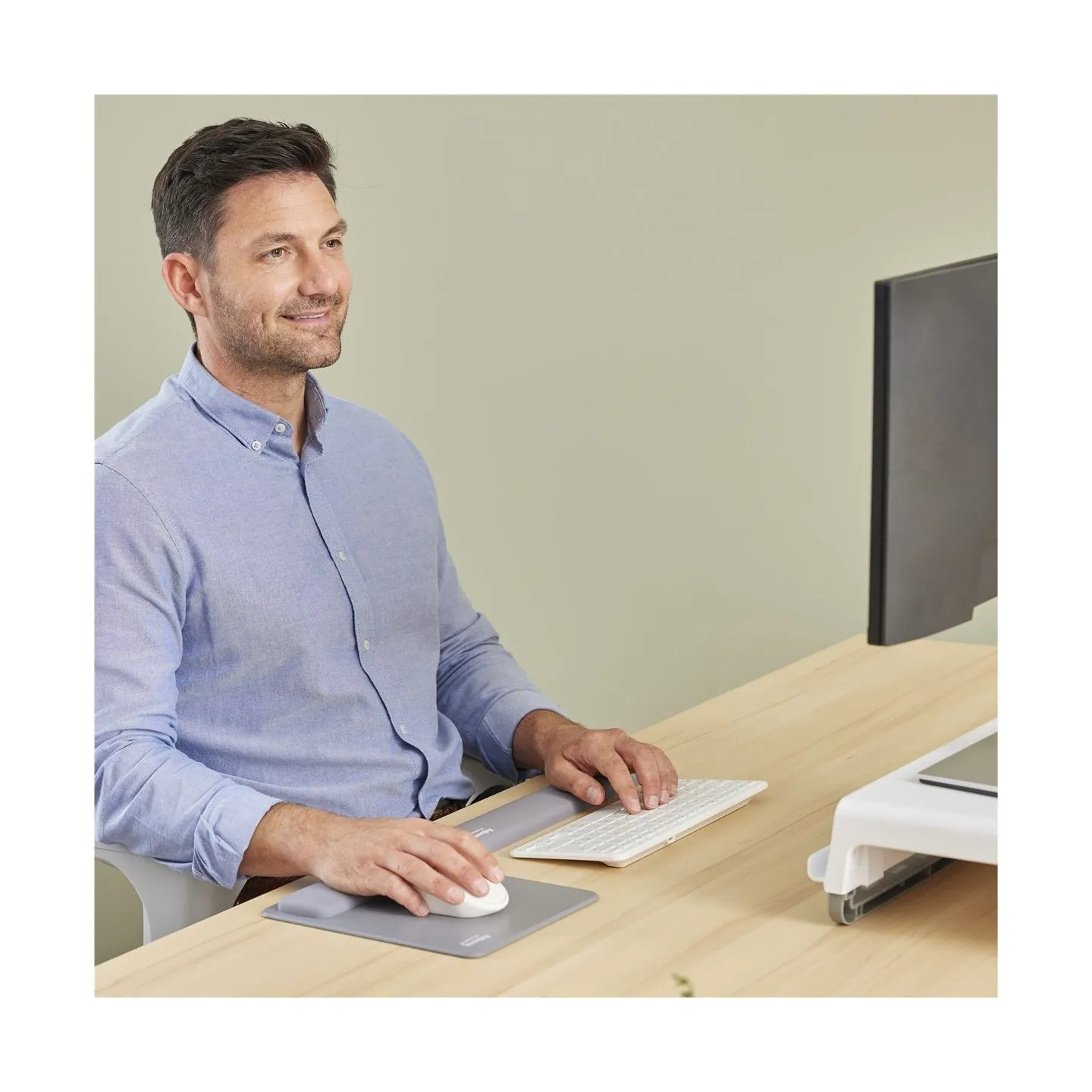 Fellowes | Breyta Compact Keyboard (TKL) Wrist Rest | Grey
