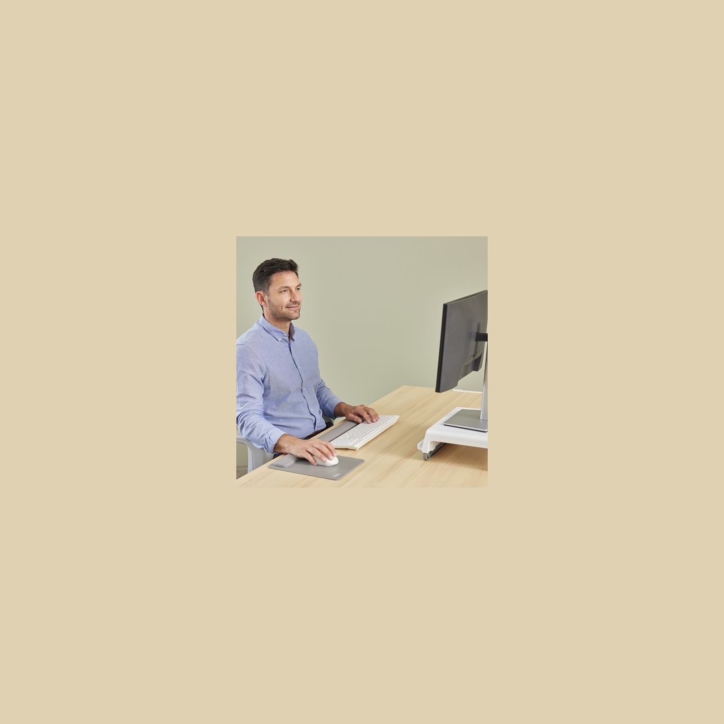 Fellowes | Breyta Keyboard Wrist Rest | Grey