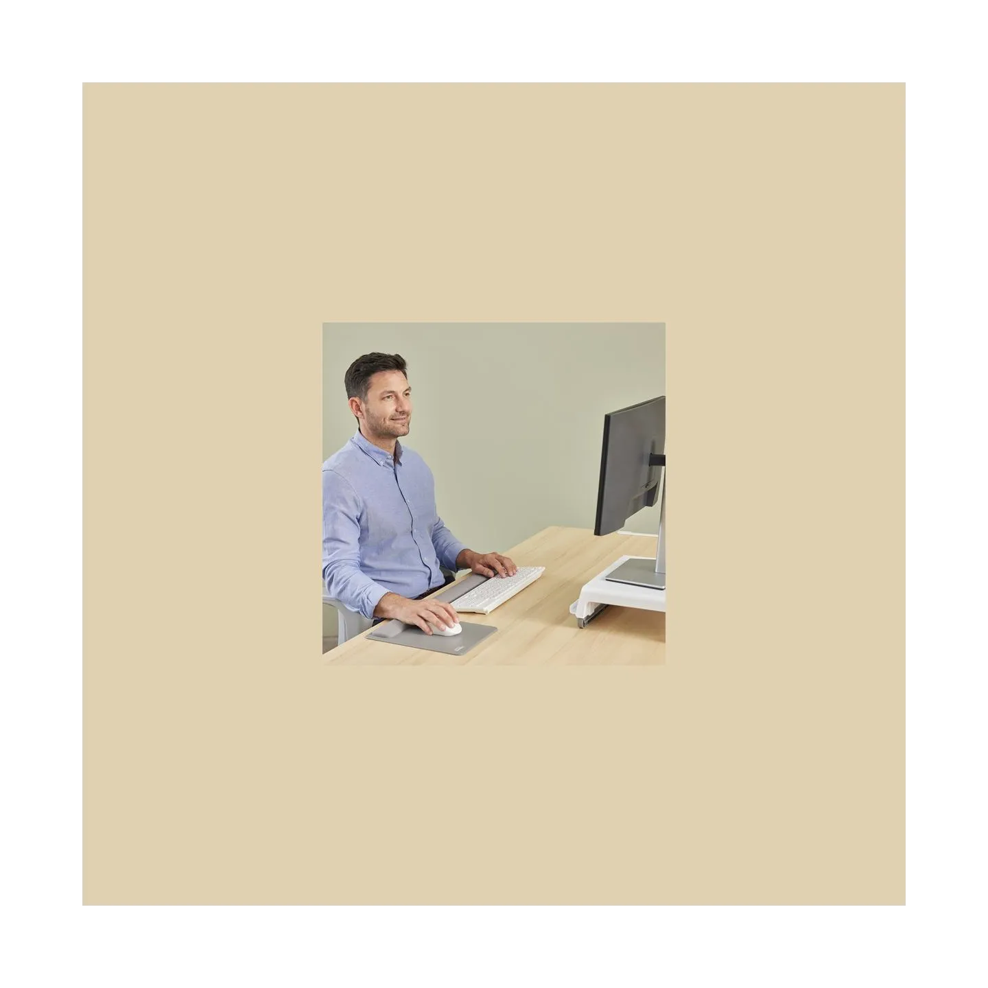 Fellowes KEYBOARD ACC WRIST RESTS/GREY 100142576 FELLOWES