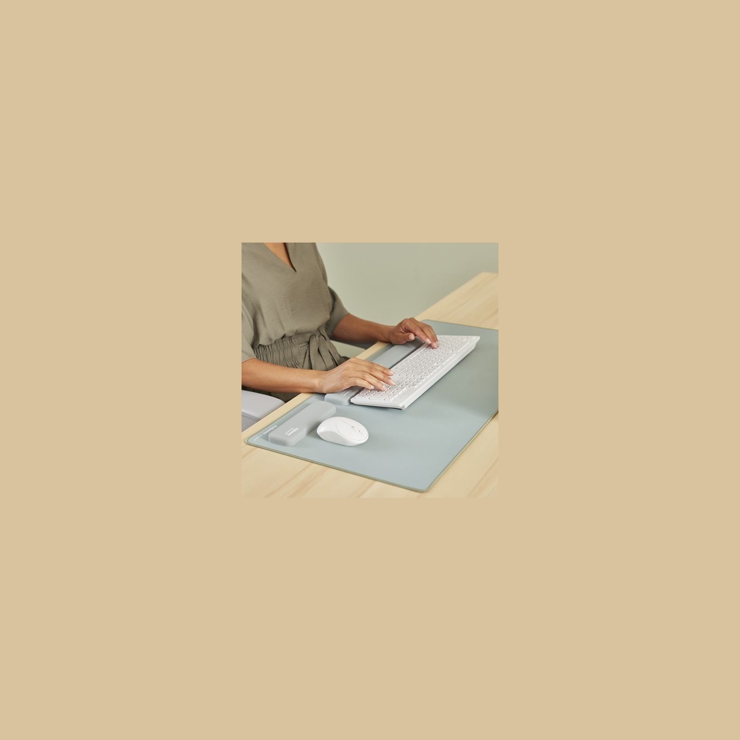 Fellowes KEYBOARD ACC WRIST RESTS/SAGE 100142578 FELLOWES
