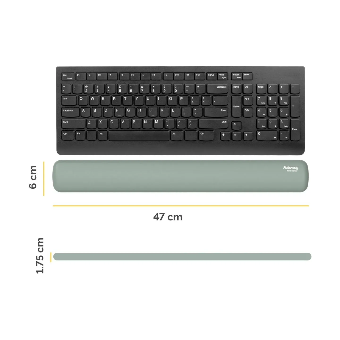 Fellowes KEYBOARD ACC WRIST RESTS/SAGE 100142578 FELLOWES