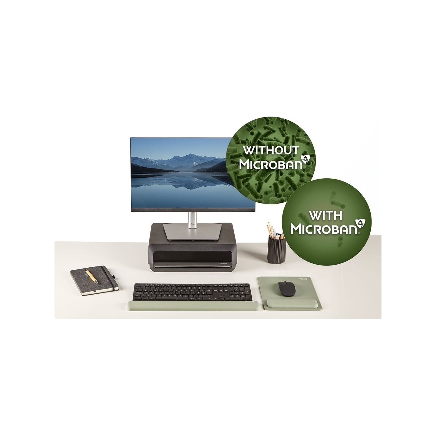 Fellowes KEYBOARD ACC WRIST RESTS/SAGE 100142578 FELLOWES