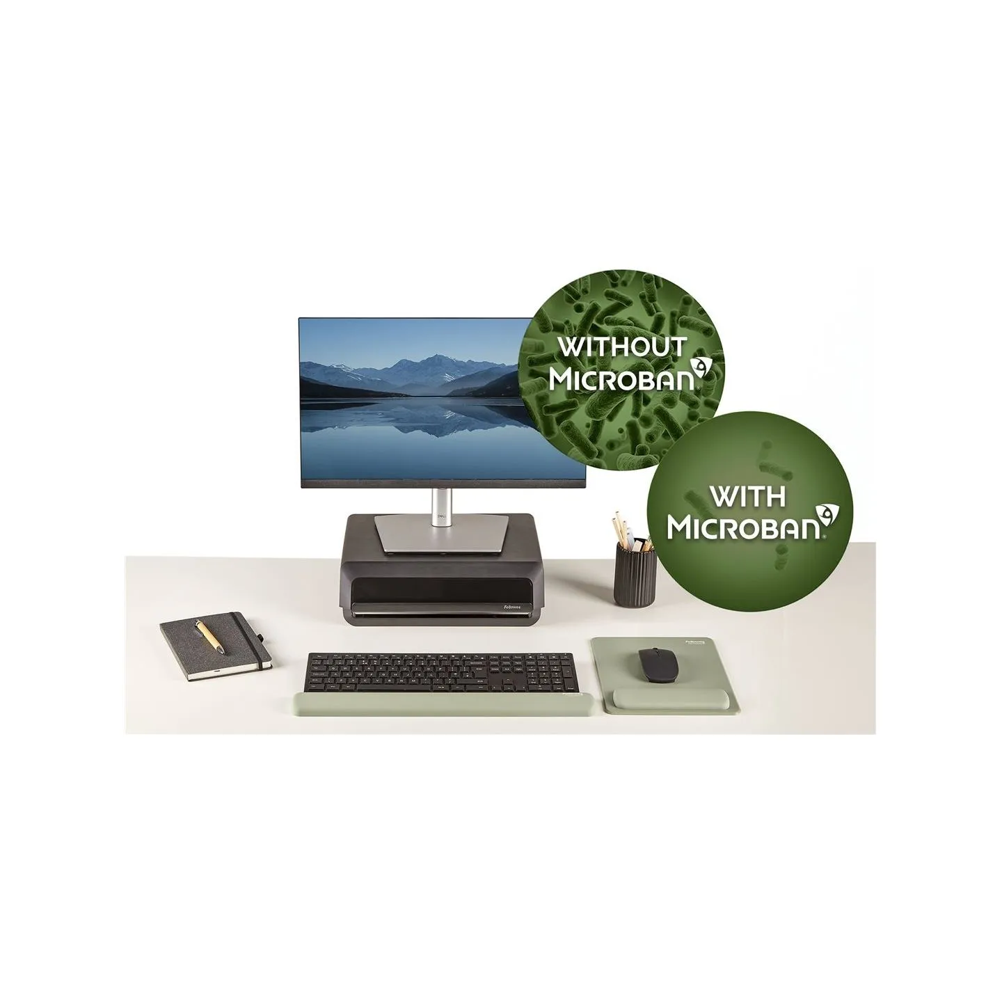 Fellowes KEYBOARD ACC WRIST RESTS/SAGE 100142578 FELLOWES