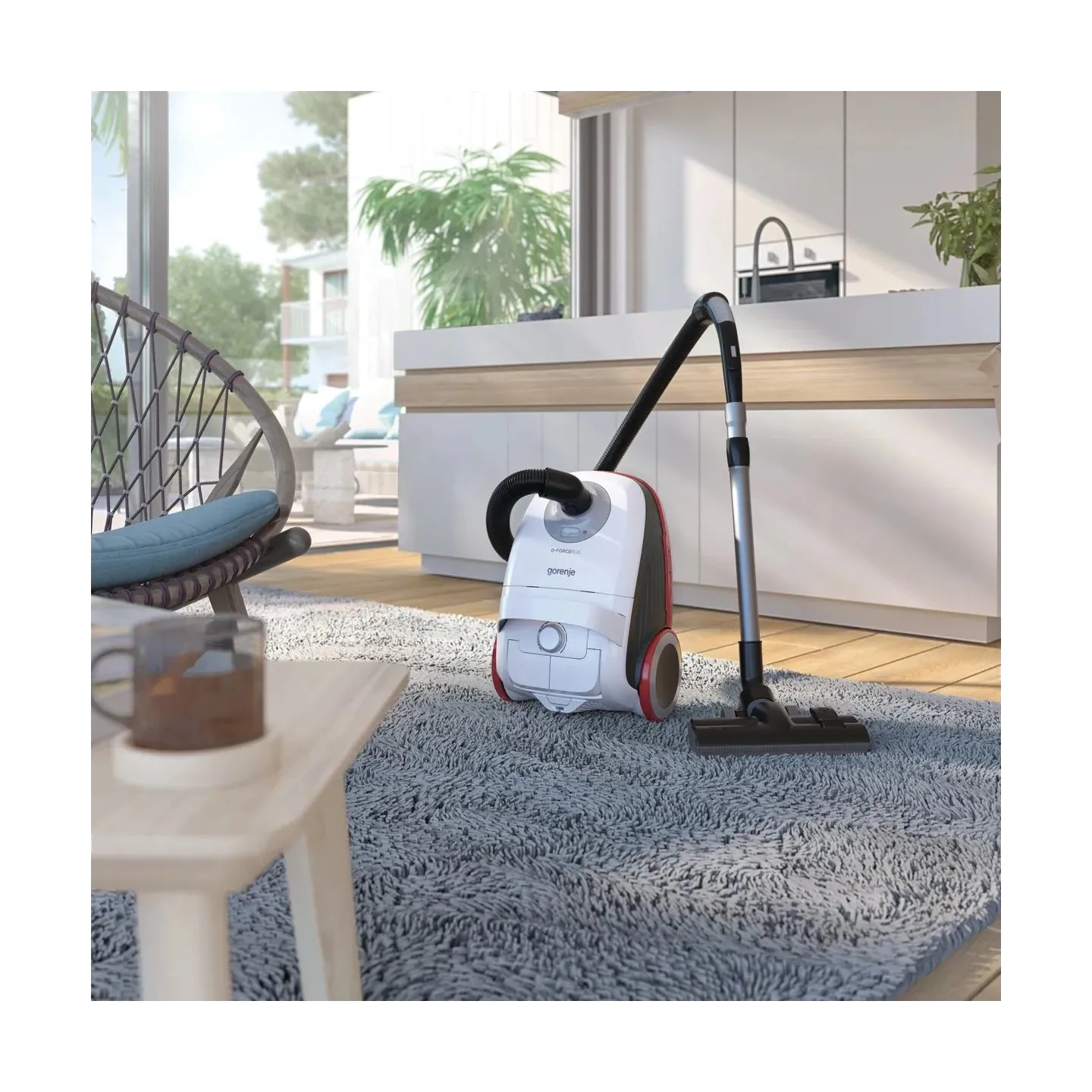 Gorenje | Vacuum cleaner | VCEA21GPLW | Bagged | Power 700 W | Dust capacity 3 L | White