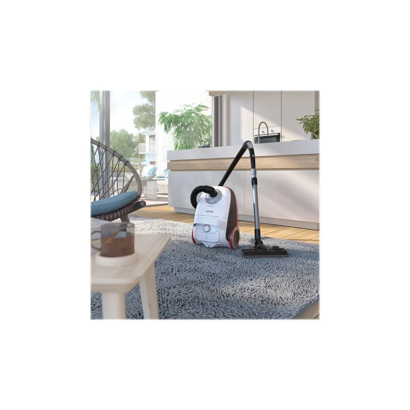 Gorenje | Vacuum cleaner | VCEA21GPLW | Bagged | Power 700 W | Dust capacity 3 L | White
