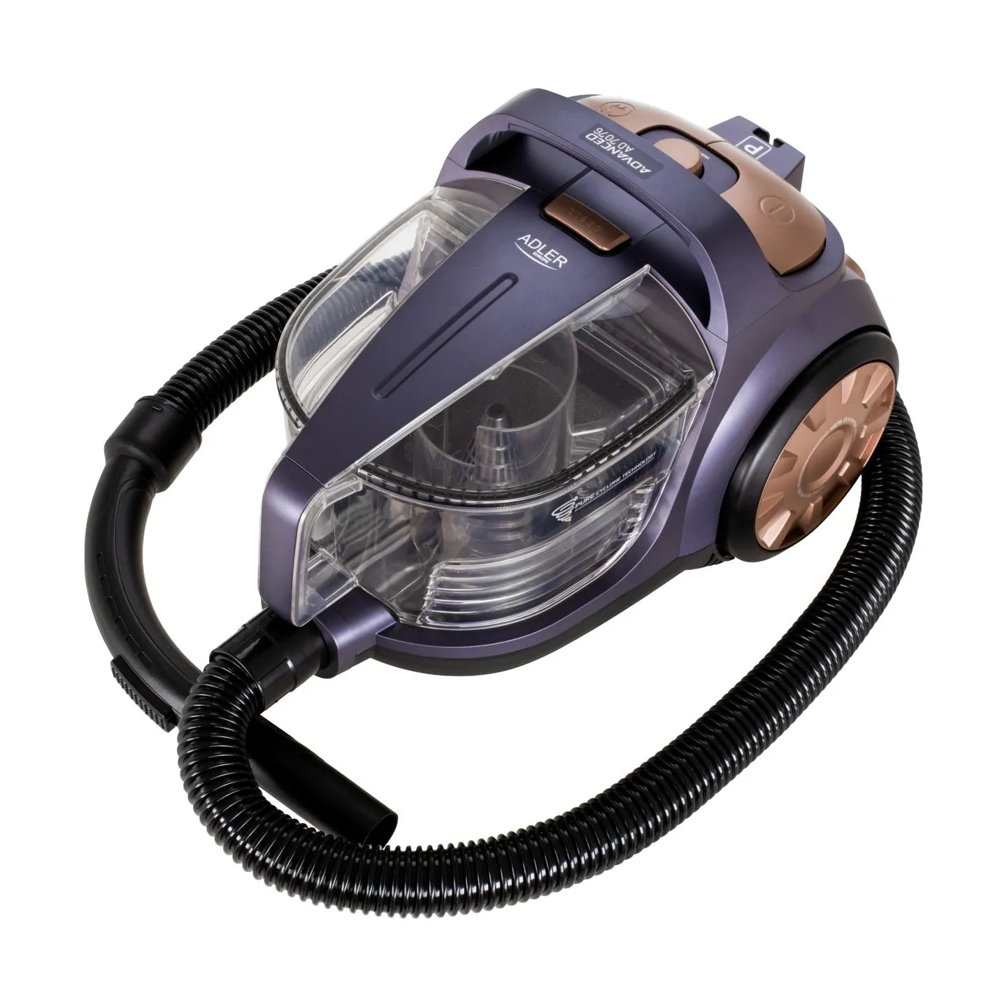Adler Cyclone Vacuum Cleaner | AD 7076 | Bagless | Power 3000 W | Dust capacity 3.5 L | Violet