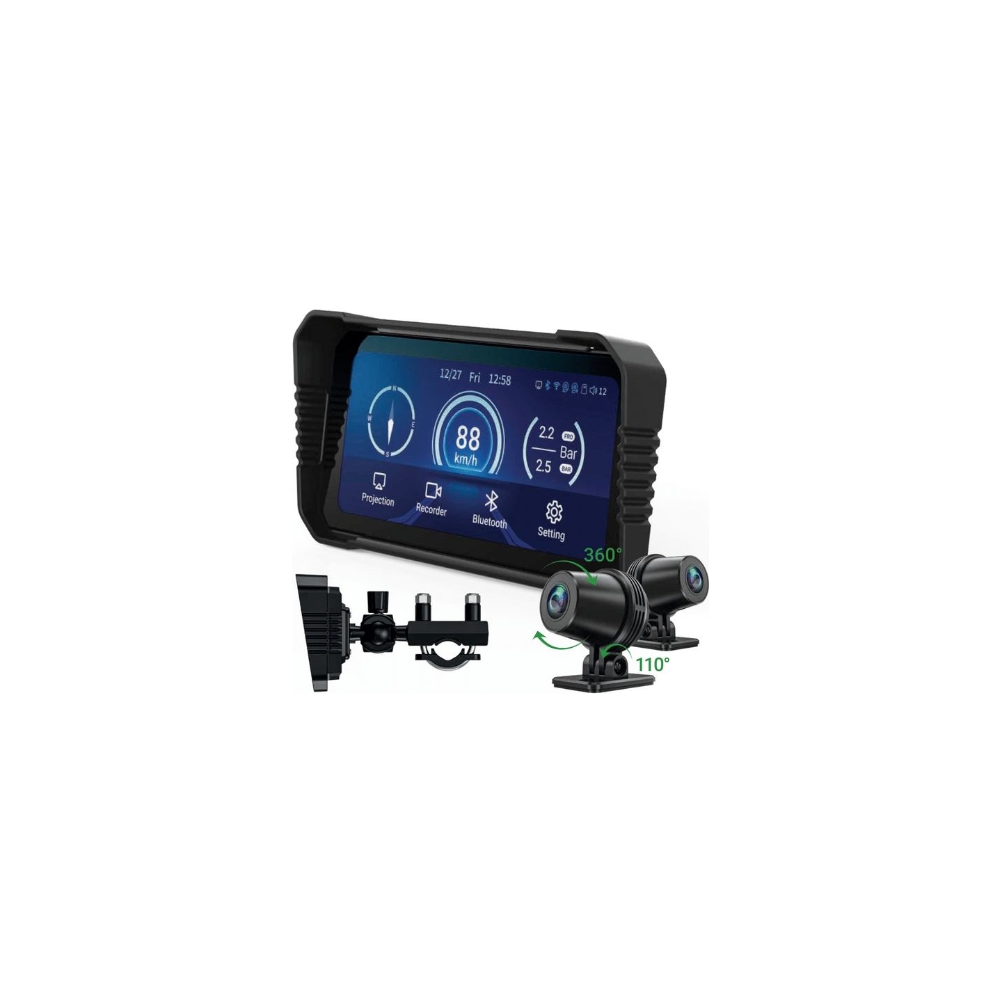 Navitel Dual dash Cam and Smart Moto device (Carplay, Android Auto) | Dual dash Cam and Smart Moto device (Carplay, Android Auto