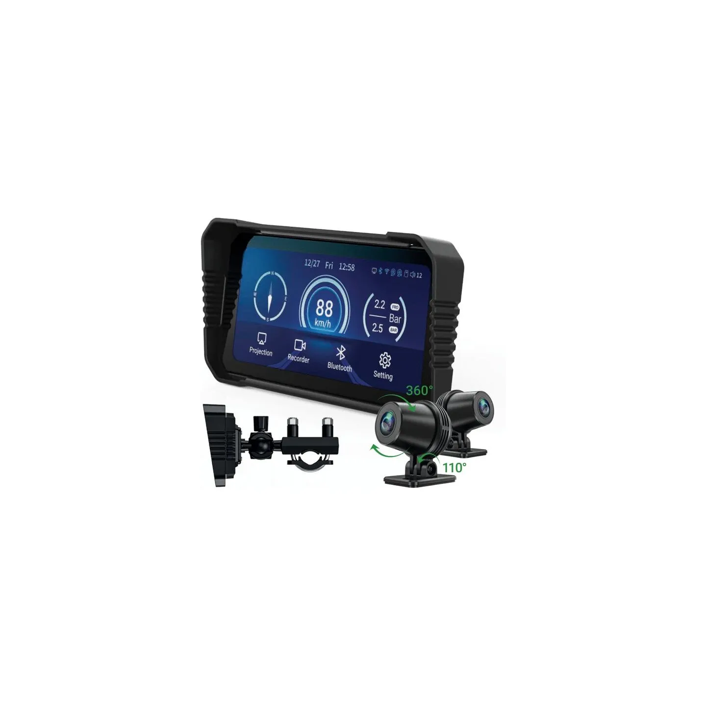 Navitel Dual dash Cam and Smart Moto device (Carplay, Android Auto) | Dual dash Cam and Smart Moto device (Carplay, Android Auto