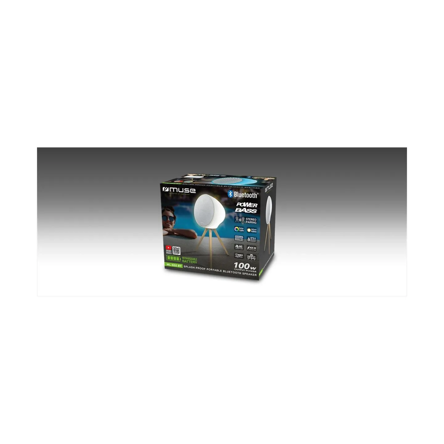 Muse ML-655 BT Portable Bluetooth Speaker | Muse | Portable Bluetooth Speaker | ML-655 BT | Bluetooth | Wireless connection | Po