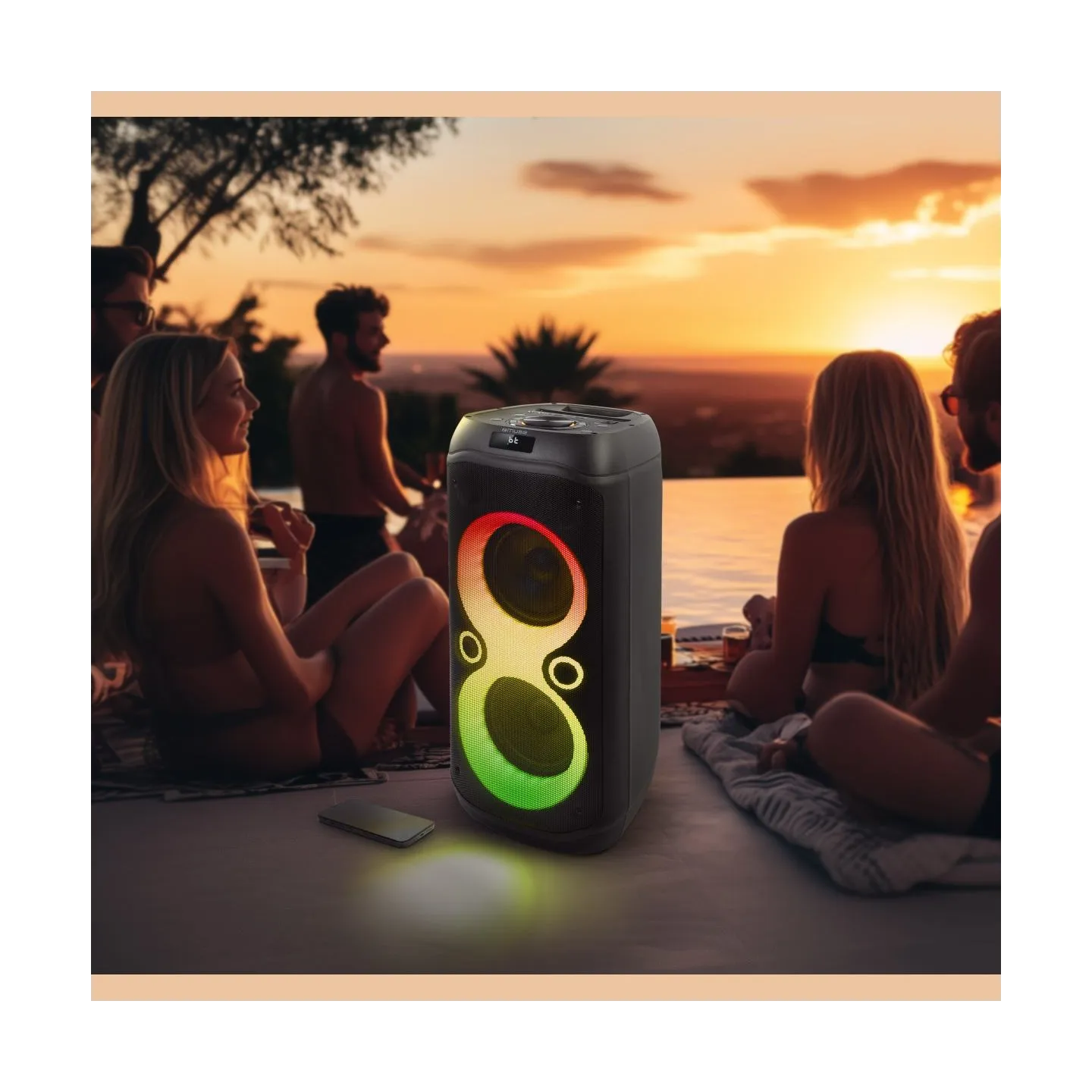 Muse | Party Box Speaker | M-1937 DJ | 600 W | Bluetooth | Black | Portable | Wireless connection