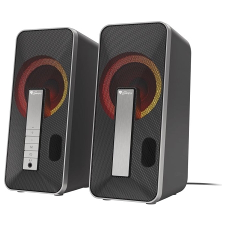 Genesis | Computer Speaker | Helium 100BT RGB | Bluetooth | Silver/Black | Gaming Speakers | Wireless connection