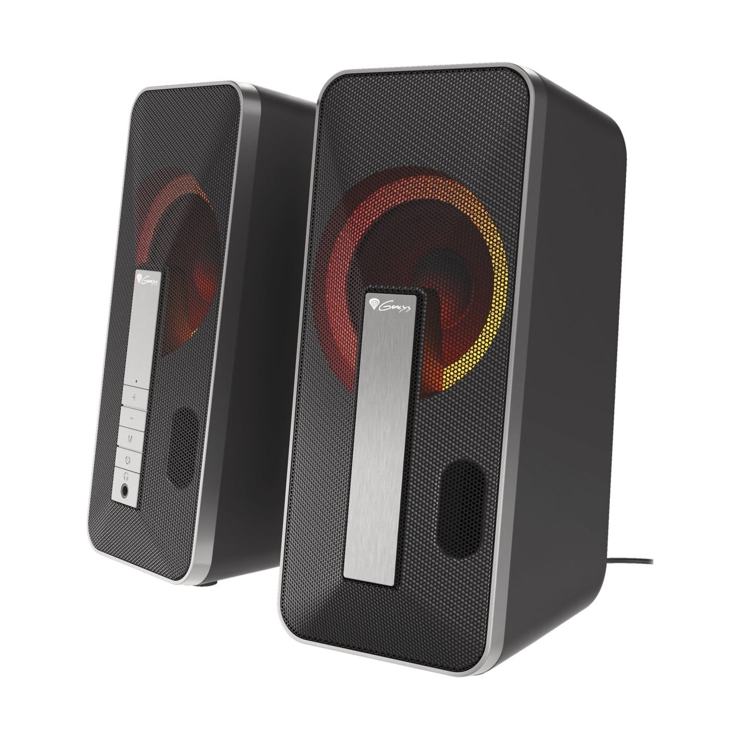 Genesis | Computer Speaker | Helium 100BT RGB | Bluetooth | Silver/Black | Gaming Speakers | Wireless connection