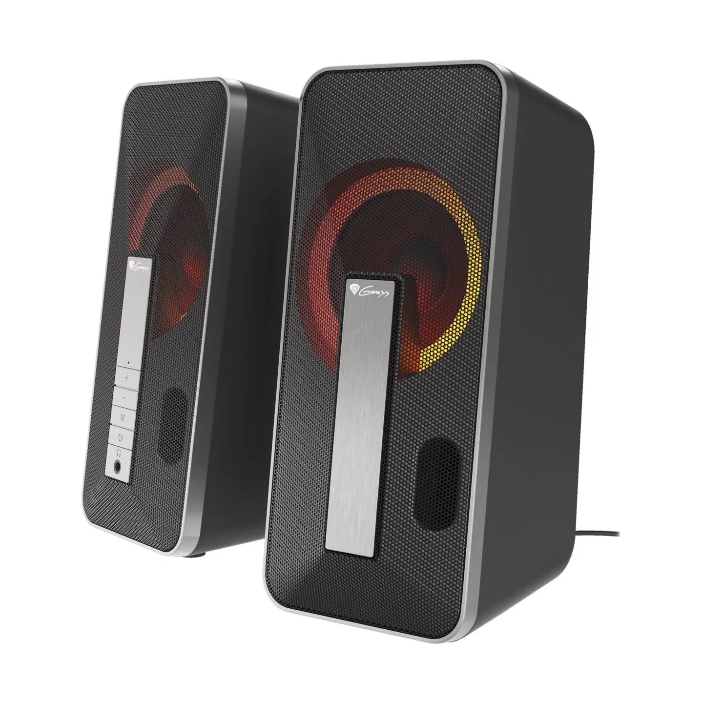 Genesis | Computer Speaker | Helium 100BT RGB | Bluetooth | Silver/Black | Gaming Speakers | Wireless connection
