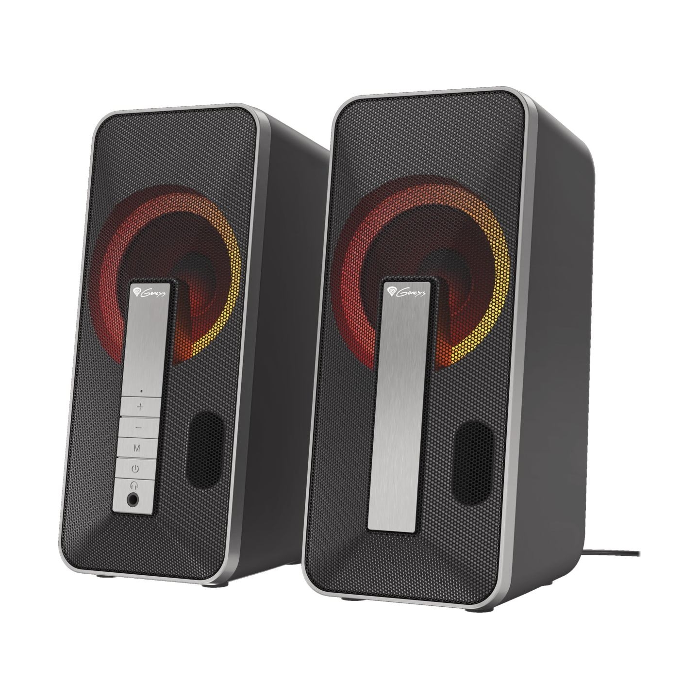 Genesis | Computer Speaker | Helium 100BT RGB | Bluetooth | Silver/Black | Gaming Speakers | Wireless connection