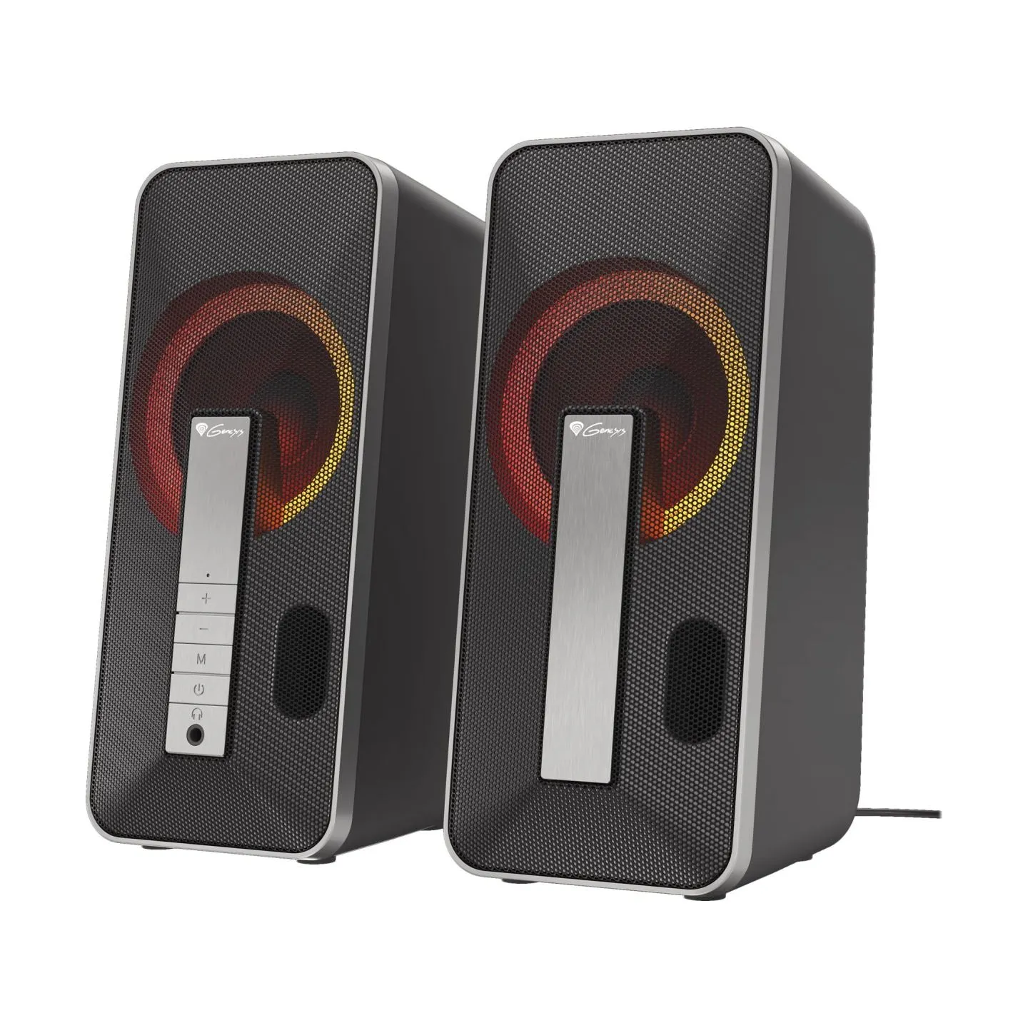 Genesis | Computer Speaker | Helium 100BT RGB | Bluetooth | Silver/Black | Gaming Speakers | Wireless connection